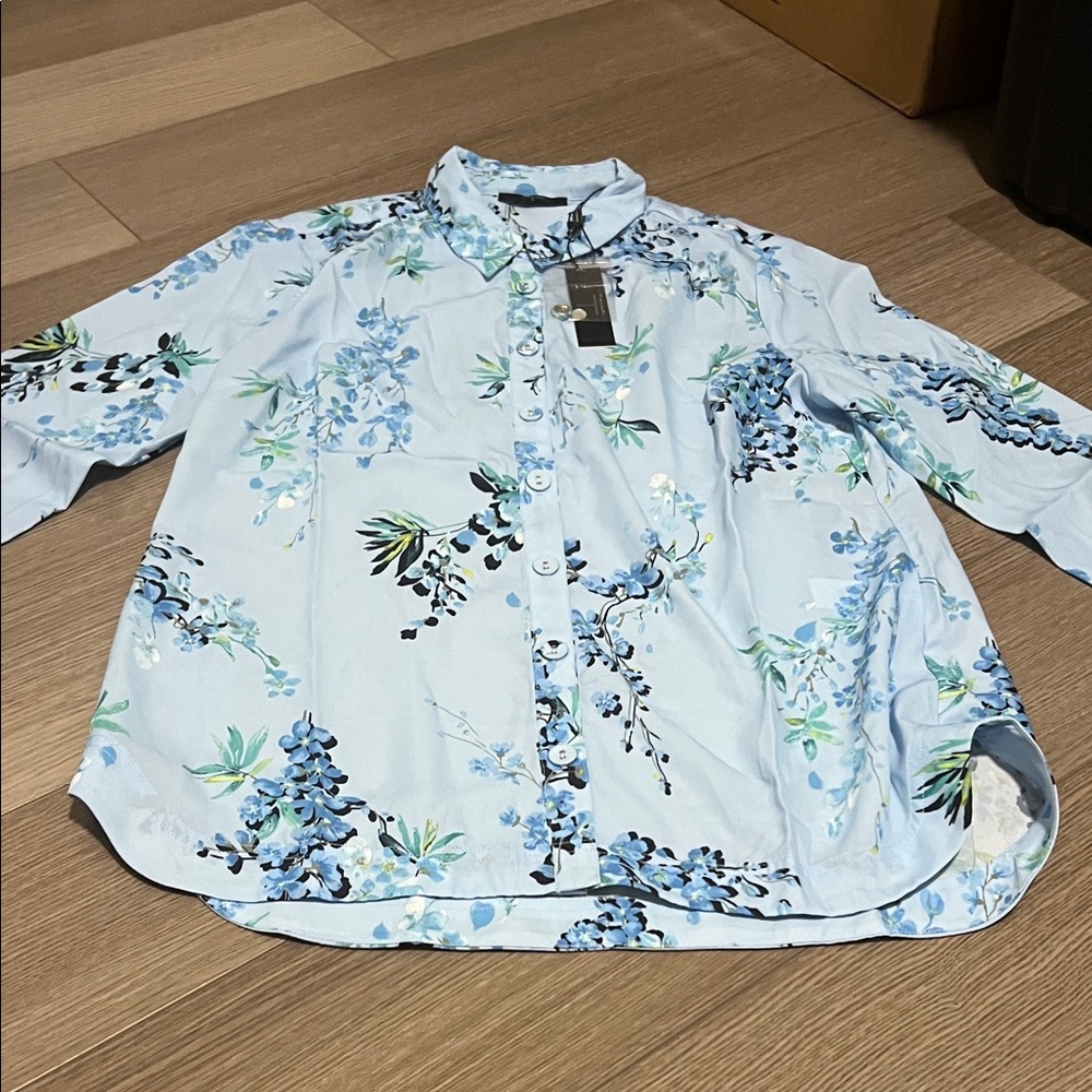 Floral Blue blouse